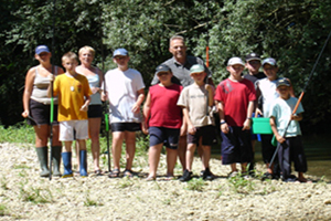 Stage de peche enfant avec guide de peche